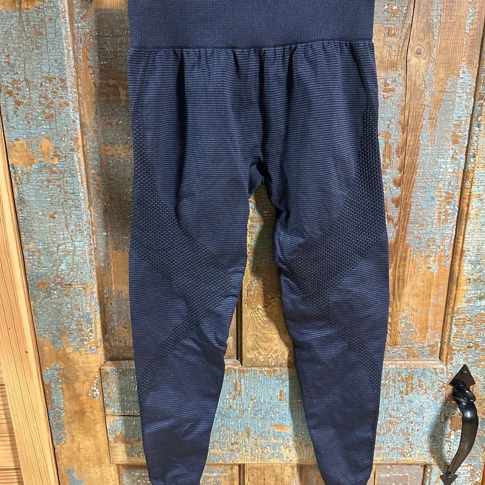 GYMSHARK SPORT SEAMLESS LEGGINGS LARGE HEAVY BLUE/IRON BLUE